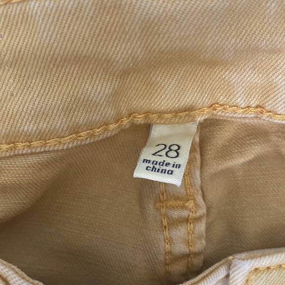 Ella Moss Distressed High Rise Skinny Ankle Size 28 in Mustard/Yellow/Citrus - Picture 9 of 12